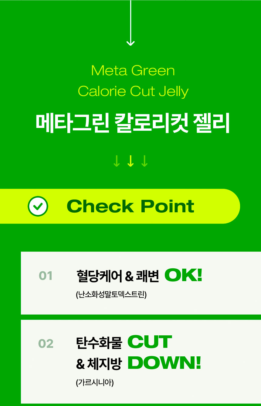 Meta Green Calorie Cut Jelly - 메타그린 칼로리컷 젤리 Check Point