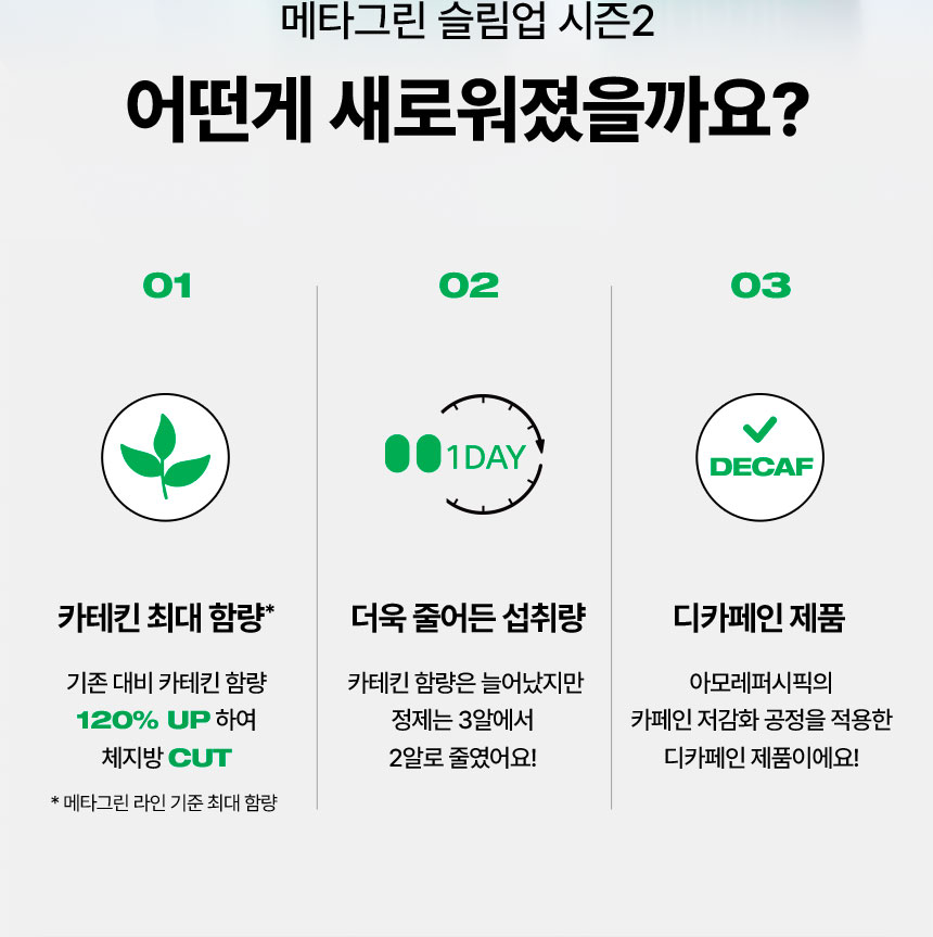 메타그린 슬림업 시즌2 어떤게 새로워졌을까요?
