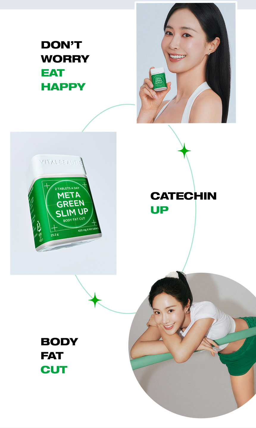 DON’T WORRY EAT HAPPY CATECHIN UP BODY FAT CUT